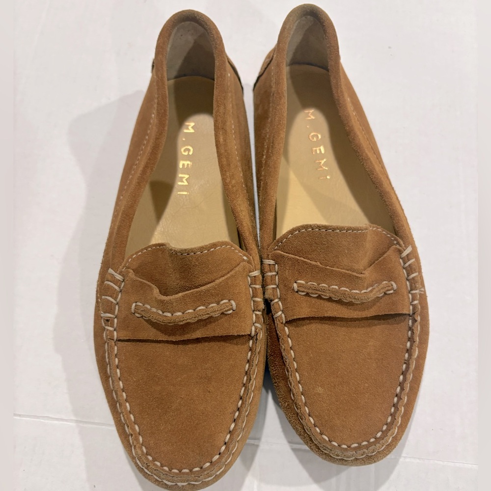 M. Gemi The Felize Suede Italian Suede Loafers Classic Slip-On Style Size 36/6